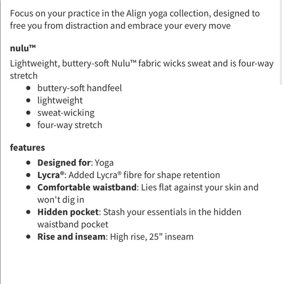 GUC Lululemon Align High Rise 25” Leggings Size 4 Maroon Red and Black - Picture 7 of 11